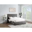  Color_Grey  Size_Queen  -- Adam Grey Chenille Fabric Upholstered Queen Bed IMAGE 2