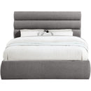  Color_Grey  Size_Queen  -- Adam Grey Chenille Fabric Upholstered Queen Bed IMAGE 3
