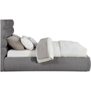  Color_Grey  Size_Queen  -- Adam Grey Chenille Fabric Upholstered Queen Bed IMAGE 4