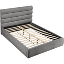  Color_Grey  Size_Queen  -- Adam Grey Chenille Fabric Upholstered Queen Bed IMAGE 7