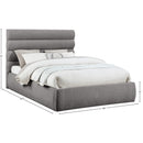  Color_Grey  Size_Queen  -- Adam Grey Chenille Fabric Upholstered Queen Bed IMAGE 9