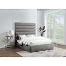  Color_Grey  Size_Queen  -- Adam Grey Chenille Fabric Upholstered Queen Bed IMAGE 2