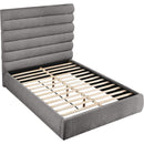  Color_Grey  Size_Queen  -- Adam Grey Chenille Fabric Upholstered Queen Bed IMAGE 7