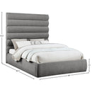  Color_Grey  Size_Queen  -- Adam Grey Chenille Fabric Upholstered Queen Bed IMAGE 9