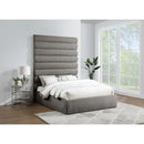  Color_Grey  Size_Queen  -- Adam Grey Chenille Fabric Upholstered Queen Bed IMAGE 2