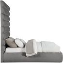 Color_Grey  Size_Queen  -- Adam Grey Chenille Fabric Upholstered Queen Bed IMAGE 4