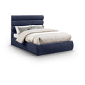  Color_Navy  Size_Full  -- Adam Navy Chenille Fabric Upholstered Full Bed IMAGE 1