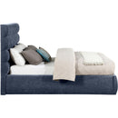  Color_Navy  Size_Full  -- Adam Navy Chenille Fabric Upholstered Full Bed IMAGE 4