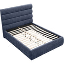  Color_Navy  Size_Full  -- Adam Navy Chenille Fabric Upholstered Full Bed IMAGE 7
