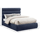 Color_Navy  Size_Full  -- Adam Navy Chenille Fabric Upholstered Full Bed IMAGE 9