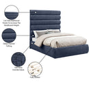  Color_Navy  Size_Full  -- Adam Navy Chenille Fabric Upholstered Full Bed IMAGE 10