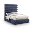  Color_Navy  Size_Full  -- Adam Navy Chenille Fabric Upholstered Full Bed IMAGE 1