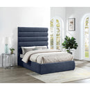  Color_Navy  Size_Full  -- Adam Navy Chenille Fabric Upholstered Full Bed IMAGE 2