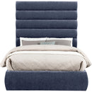  Color_Navy  Size_Full  -- Adam Navy Chenille Fabric Upholstered Full Bed IMAGE 3