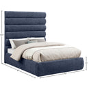  Color_Navy  Size_Full  -- Adam Navy Chenille Fabric Upholstered Full Bed IMAGE 9
