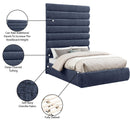  Color_Navy  Size_Full  -- Adam Navy Chenille Fabric Upholstered Full Bed IMAGE 10