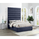  Color_Navy  Size_Full  -- Adam Navy Chenille Fabric Upholstered Full Bed IMAGE 2