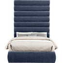  Color_Navy  Size_Full  -- Adam Navy Chenille Fabric Upholstered Full Bed IMAGE 3