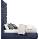  Color_Navy  Size_Full  -- Adam Navy Chenille Fabric Upholstered Full Bed IMAGE 4