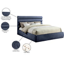  Color_Navy  Size_King  -- Adam Navy Chenille Fabric Upholstered King Bed IMAGE 10