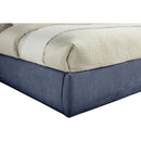  Color_Navy  Size_King  -- Adam Navy Chenille Fabric Upholstered King Bed IMAGE 6
