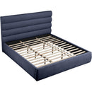  Color_Navy  Size_King  -- Adam Navy Chenille Fabric Upholstered King Bed IMAGE 7