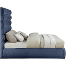  Color_Navy  Size_King  -- Adam Navy Chenille Fabric Upholstered King Bed IMAGE 4