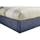  Color_Navy  Size_King  -- Adam Navy Chenille Fabric Upholstered King Bed IMAGE 6