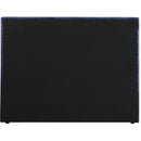  Color_Navy  Size_Queen  -- Adam Navy Chenille Fabric Upholstered Queen Bed IMAGE 5