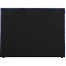 Meridian Adam Navy Chenille Fabric Queen Bed IMAGE 5