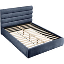  Color_Navy  Size_Queen  -- Adam Navy Chenille Fabric Upholstered Queen Bed IMAGE 7