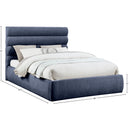  Color_Navy  Size_Queen  -- Adam Navy Chenille Fabric Upholstered Queen Bed IMAGE 9