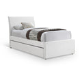  Color_Cream -- Meridian Myles Twin Upholstered Platform Bed IMAGE 1
