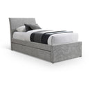  Color_Grey -- Myles Grey Chenille Fabric Upholstered Twin Trundle Bed IMAGE 1