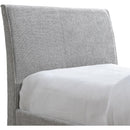  Color_Grey -- Myles Grey Chenille Fabric Upholstered Twin Trundle Bed IMAGE 6