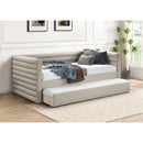  Meridian Beverly Beige Vegan Leather Upholstered Twin Daybed IMAGE 2