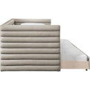 Meridian Beverly Beige Vegan Leather Upholstered Twin Daybed IMAGE 4