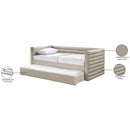  Meridian Beverly Beige Vegan Leather Upholstered Twin Daybed IMAGE 8