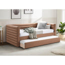  Meridian Beverly Cognac Vegan Leather Upholstered Twin Daybed IMAGE 2