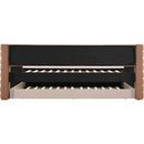  Meridian Beverly Cognac Vegan Leather Upholstered Twin Daybed IMAGE 5