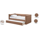  Meridian Beverly Cognac Vegan Leather Upholstered Twin Daybed IMAGE 8