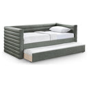  Meridian Beverly Green Vegan Leather Upholstered Twin Daybed IMAGE 1
