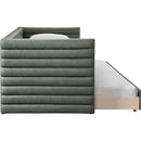  Meridian Beverly Green Vegan Leather Upholstered Twin Daybed IMAGE 4
