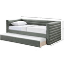  Meridian Beverly Green Vegan Leather Upholstered Twin Daybed IMAGE 7