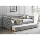  Meridian Beverly Grey Vegan Leather Upholstered Twin Daybed IMAGE 2