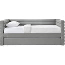  Meridian Beverly Grey Vegan Leather Upholstered Twin Daybed IMAGE 3