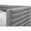  Meridian Beverly Grey Vegan Leather Upholstered Twin Daybed IMAGE 6