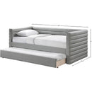  Meridian Beverly Grey Vegan Leather Upholstered Twin Daybed IMAGE 7