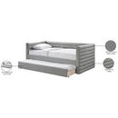  Meridian Beverly Grey Vegan Leather Upholstered Twin Daybed IMAGE 8