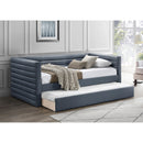  Meridian Beverly Navy Vegan Leather Upholstered Twin Daybed IMAGE 2